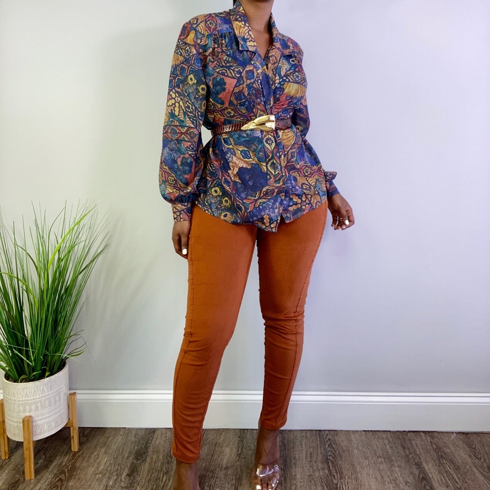 1990’s TRIBAL BUTTON UP BLOUSE